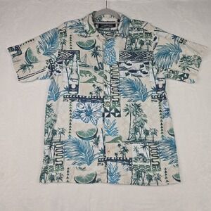 Newport Blue Mens Corona Short Sleeve Button Up‎ Shirt Size Medium Beach